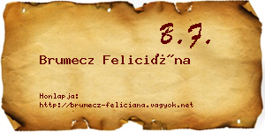 Brumecz Feliciána névjegykártya